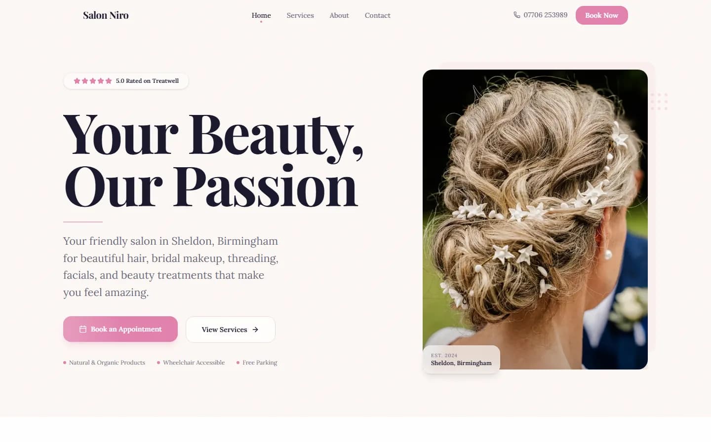 Salon Niro website